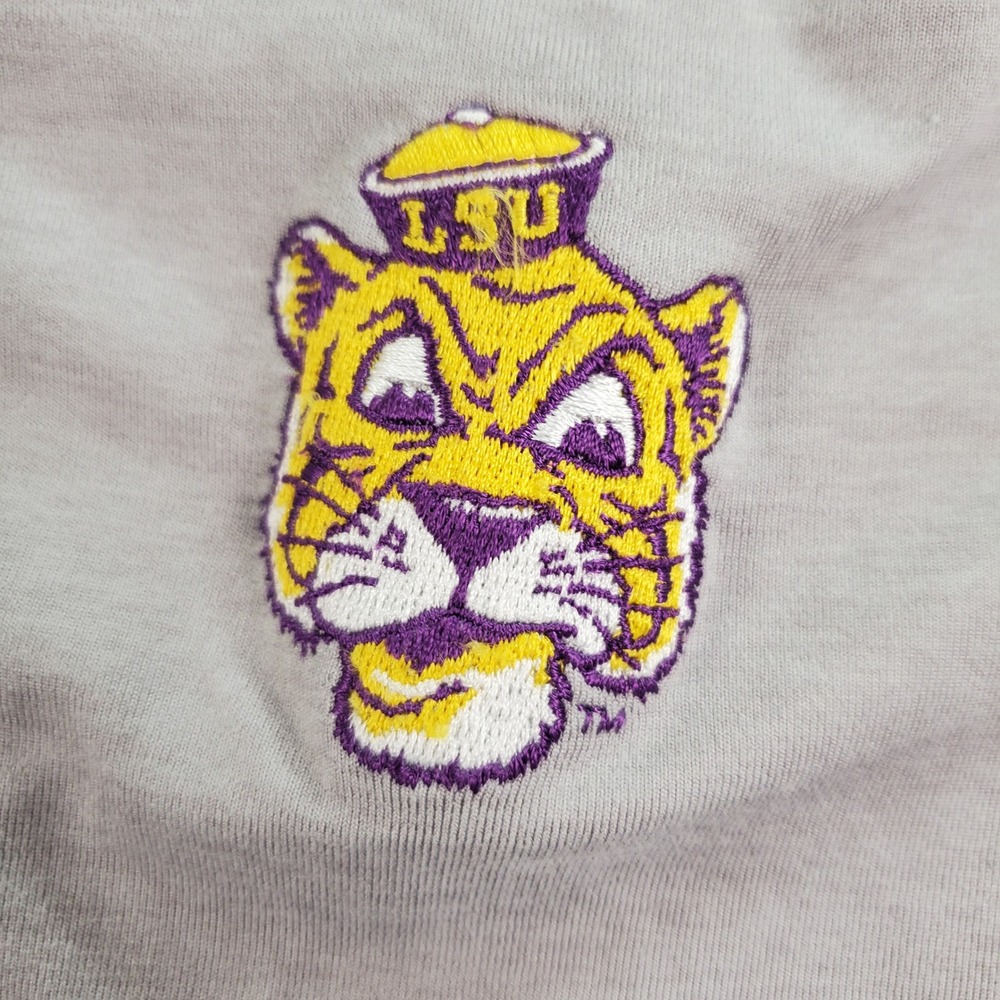 Johnnie-O Freeborne 1/4 Zip Men XXL Grey LSU Tigers Performance UPF 50 Pullover - Picture 6 of 8